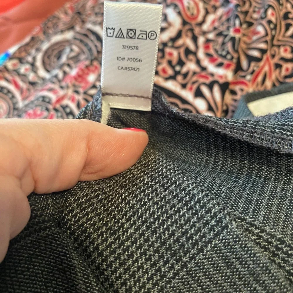 Ann Taylor LOFT Marisa Trouser Gray Plaid Straight Leg Dress Pants Womens 12